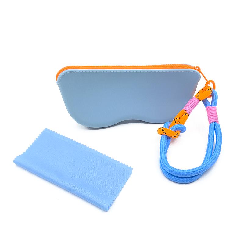Dopamine Silicone Glasses Bag with Lanyard: Sunglasses Wrist Pouch