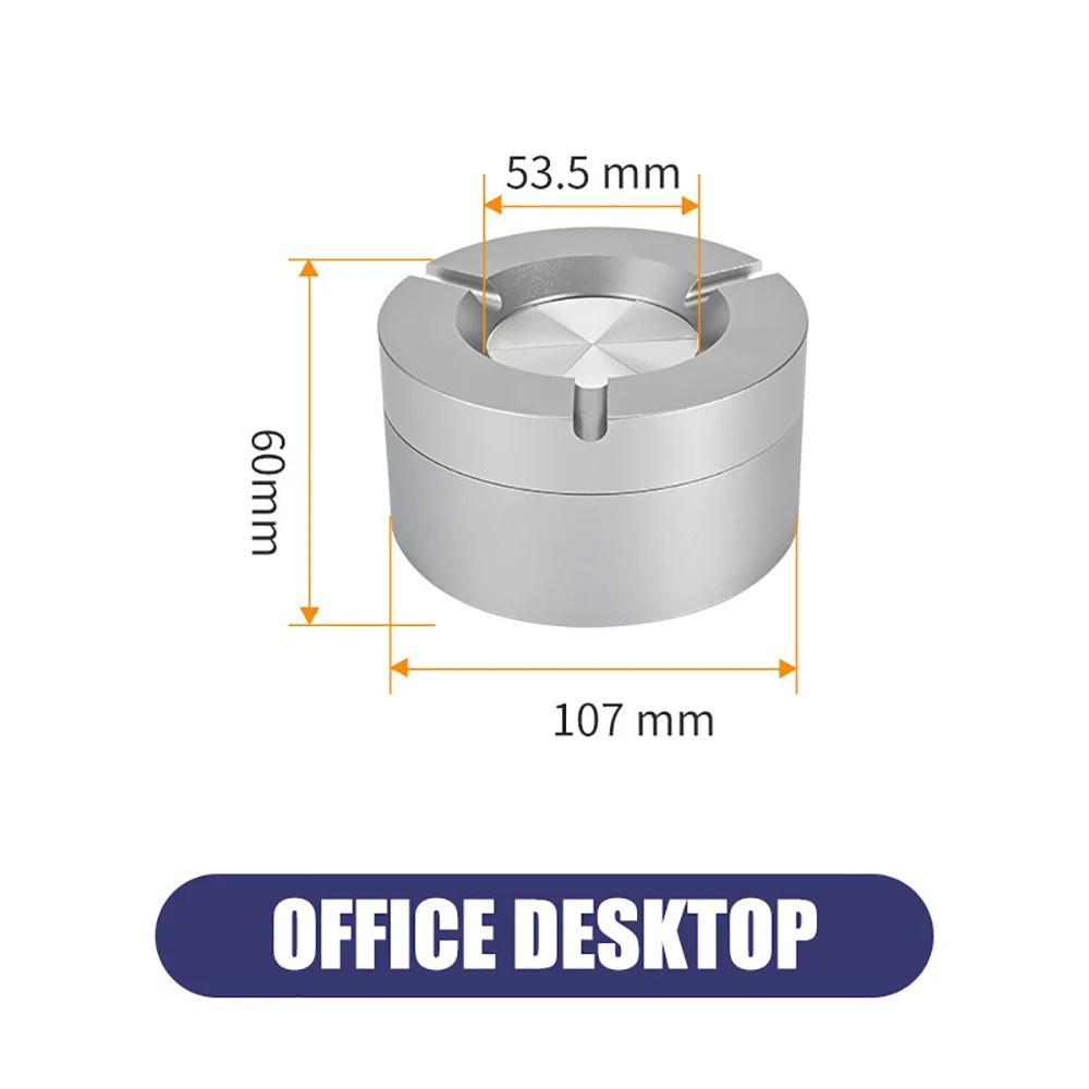Cool Premium Feel Mechanical Rotating Ashtray with Lid Ash Tray Desktop Ornaments Office Car Ash Tray Smoking Accessories Gifts