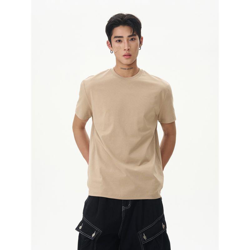 Kisko American Vintage Multi-Color Basic Cool Feeling Boxy Short Sleeve T-shirt Men's and Women's Summer Loose Casual T-shirt Couple