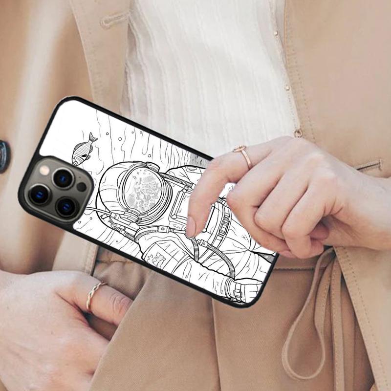 

Astronaut In The Ocean Space Magnetic Phone Case For APPLE iPhone 17 Air 16 14 13 12 Pro Max 15 Plus Wireless MagSafe Cover iPhone 14