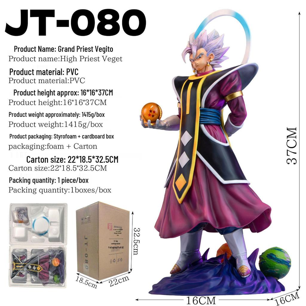 Dragon Ball Grand Priest Vegito Ultra Instinct Hand-Painted Figure Ornament
