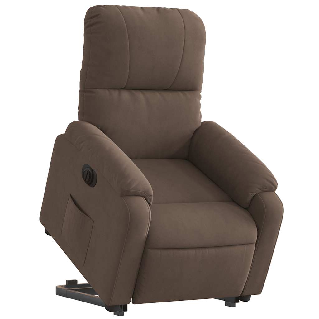 Vidaxl Lift Recliner, Brown, Microfiber