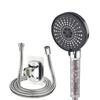 Adjustment 5-speed Water Filter Shower Head High Pressure Negative Ion Hard Water Softening Shower Head Set