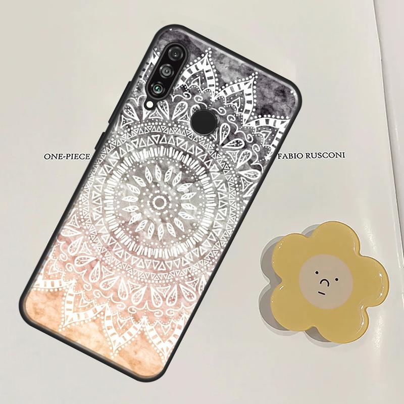 Flower Mandala For Huawei Nova 11 9 10 SE Y60 Y70 Y90 Y61 Y91 Nova 3i 7i 8i 11i P20 P40 Lite P30 Pro Case