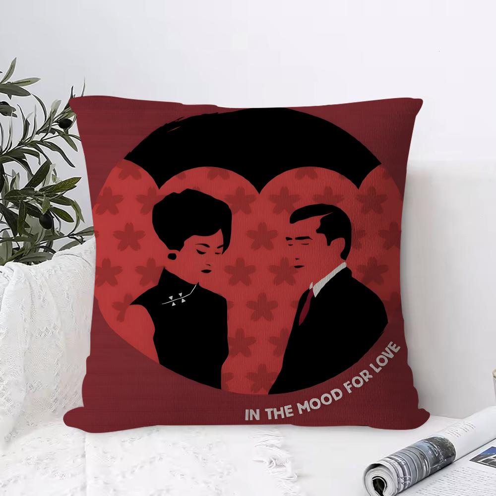 In the Mood for Love Cushion Cover Piece Short Plush Pillowcase Soft and Washable Mostly Used for Sofa Car