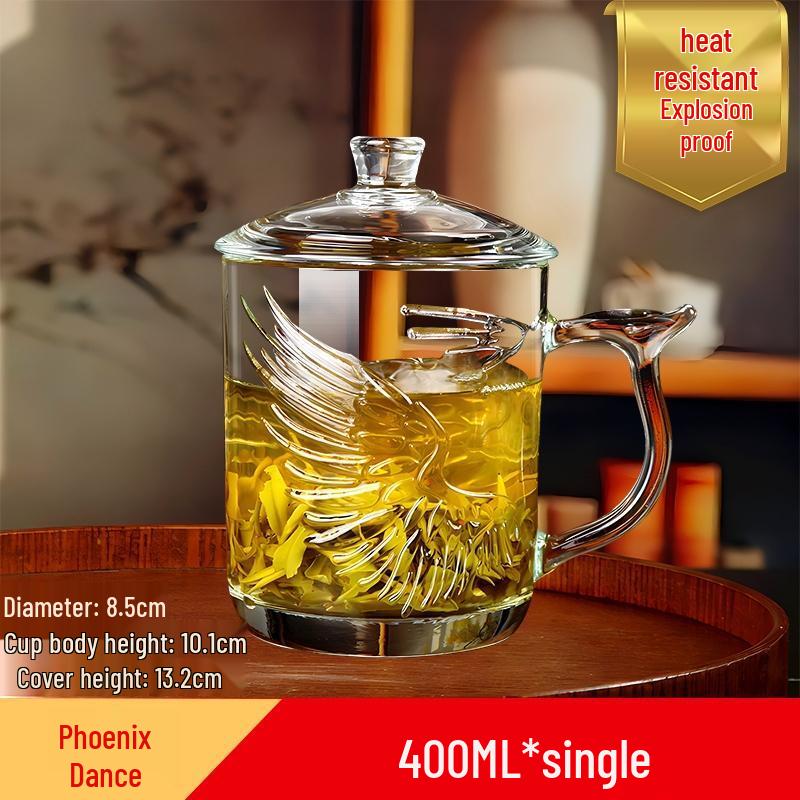 HANDUNYOU Glass Tea Cup with Handle