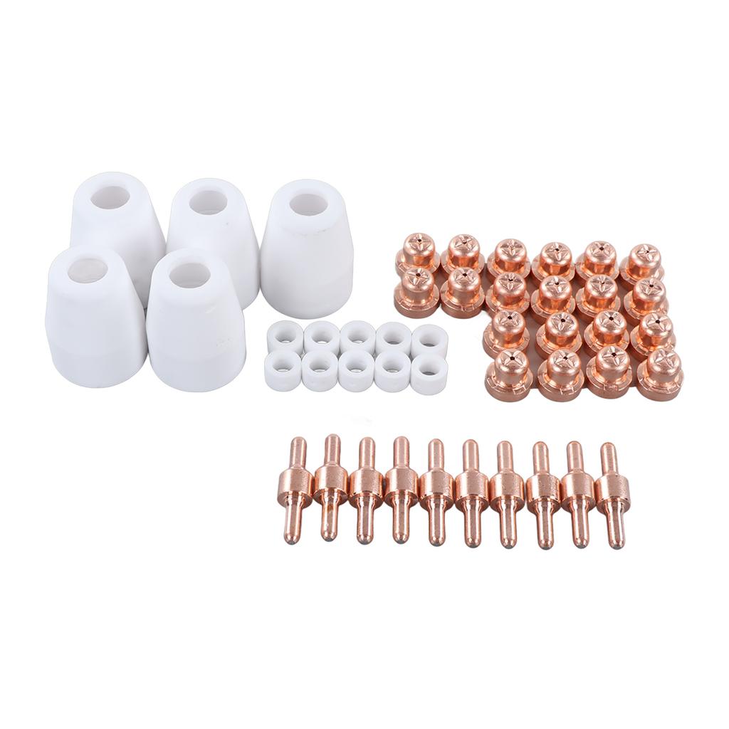 45Pcs Plasma Consumables for LG40 PT31 CUT35 CUT40 CUT50 with Cutter Torch Nozzle Shield