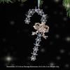 Green Glitter Christmas Hanging Ornament Sparkling Reindeer/High Heel/Tree /Snowflake Designs Pendants With Ribbon Decor