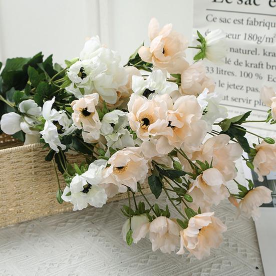 Artificial Flower Eco-friendly Anti-fade Faux Silk Flower Wedding Fake Rose Flowers Decor for Home