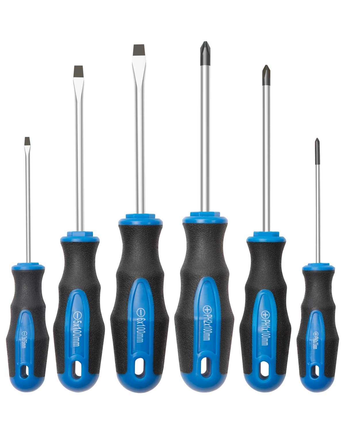 

ROTATION Repair Tool Resin Handle Screwdriver Set [6-Piece Set] синій