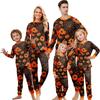 Family Matching Halloween Printed Loungewear Set Long Sleeve Top and Pants for Parents and Kids