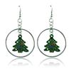 European and American Fashion Rhinestone Christmas Tree Earrings