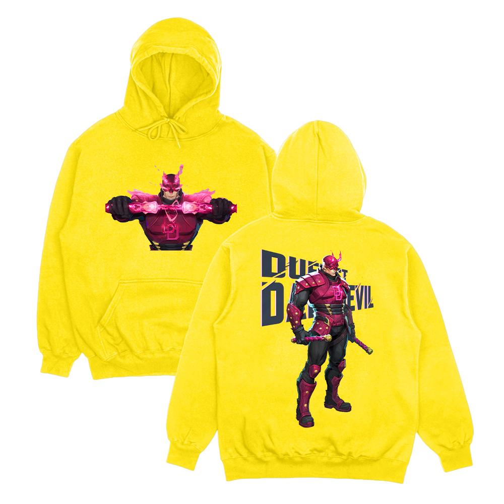 Bluzy z kapturem Duelist Daredevil Marvelrivals Daredevil Nadruk Anime Bluza Męska Damska Luźna z Długim Rękawem Streetwear Jesień Casualowa Bluza z Kapturem