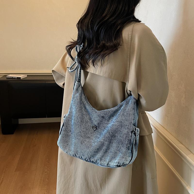 Fashi Large Capacity Spring Versatile Simple Commute Shoulder Bags 2026 High Quality Denim Super Cool Women's Crossbody Bags
