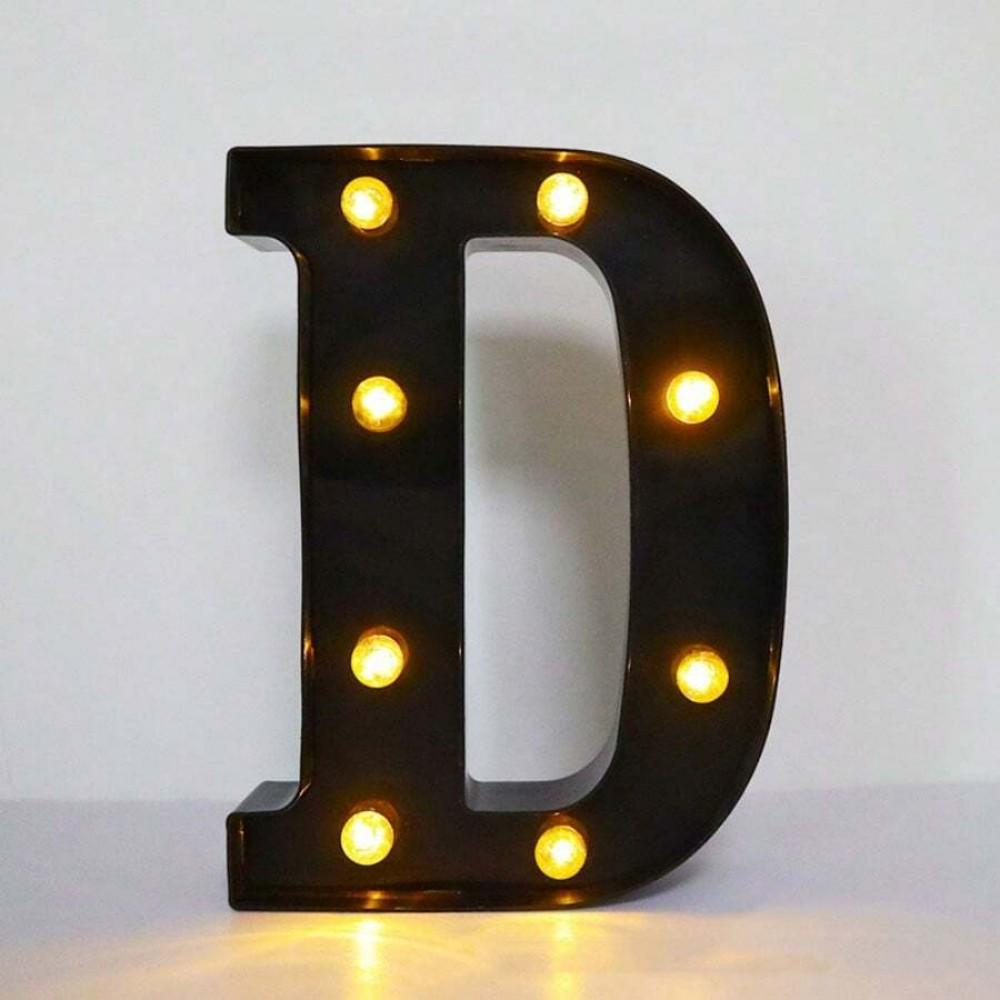1PC 21.8cm LED Letter Light Luminous Letter and Number Night Light Suitable for Home Bar Wedding Birthday Party Decoration