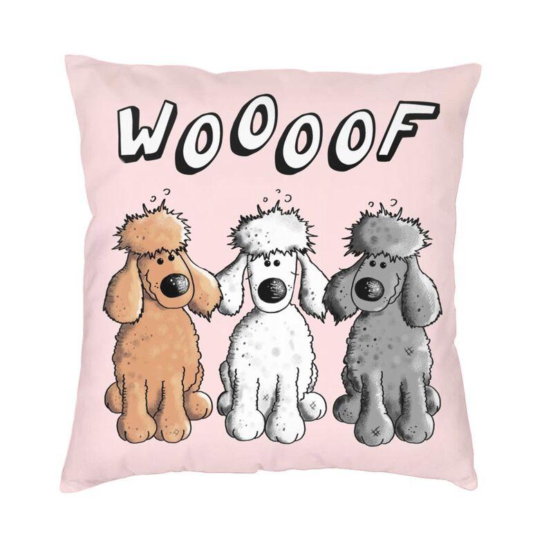 Husă de pernă cu grafică Pudel de lux 50*50 cm Poliester Pudel Dog Lover Husă de pernă pentru sufragerie Lenjerie de pat Canapea