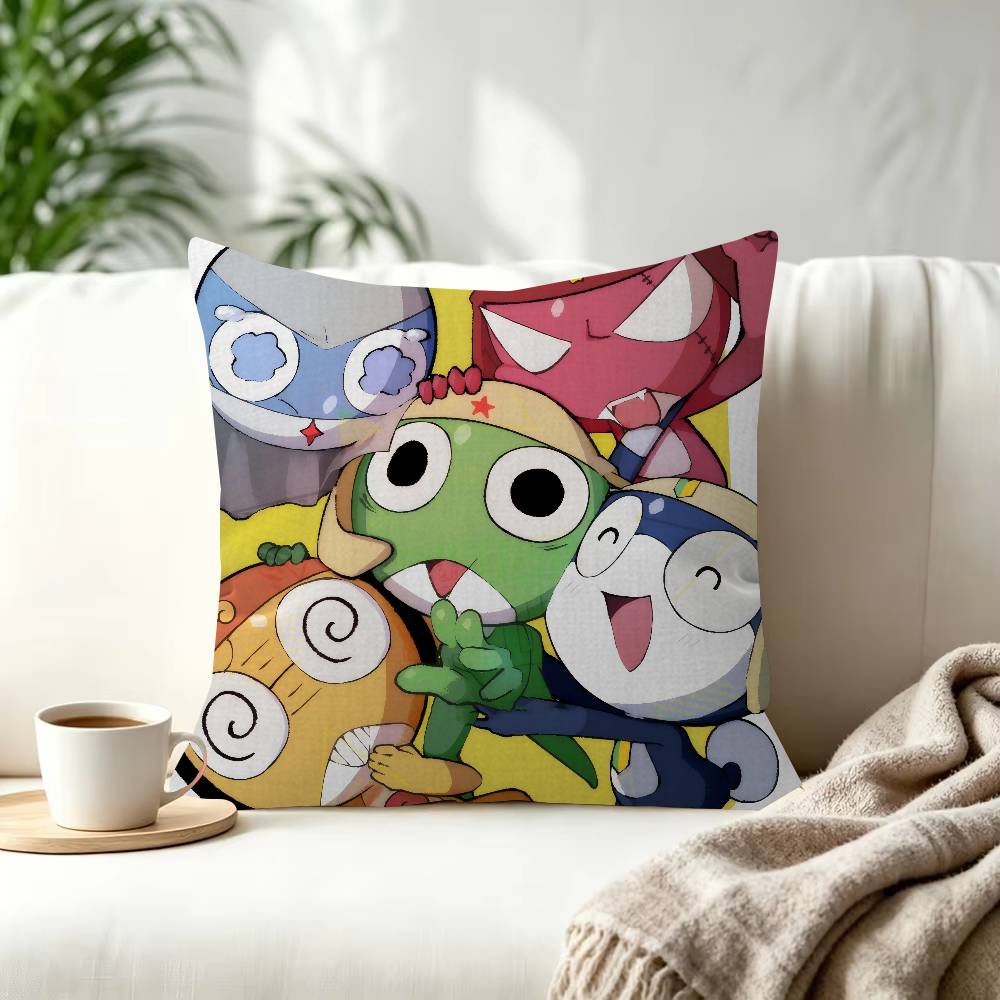 Hot Gunsou Keroro Frog Pillow Gift Home Office Decoration Bedroom Sofa Car Cushion Cover Case X