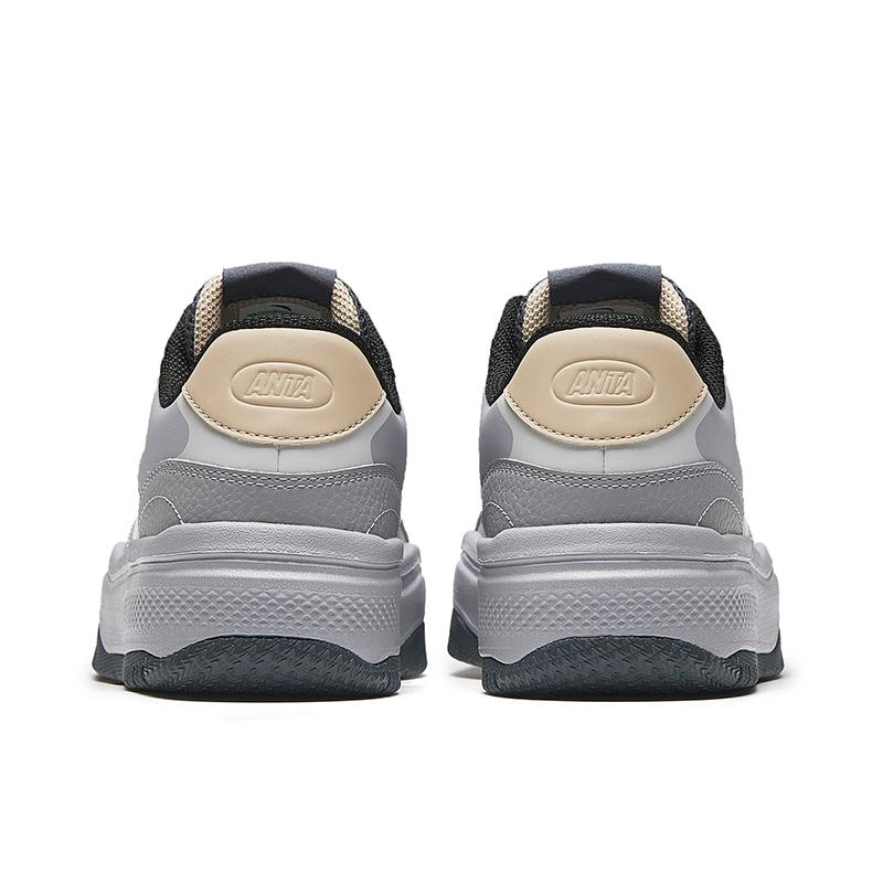 ANTA Wave Men Casual Sports Skate Shoes Light Gray Off White 922448077-4