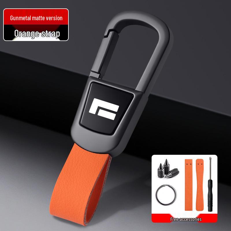 Ji Shi 01 Car Keyring Pendant: High-Grade Anti-Lost Metal Keychain for Men & Women