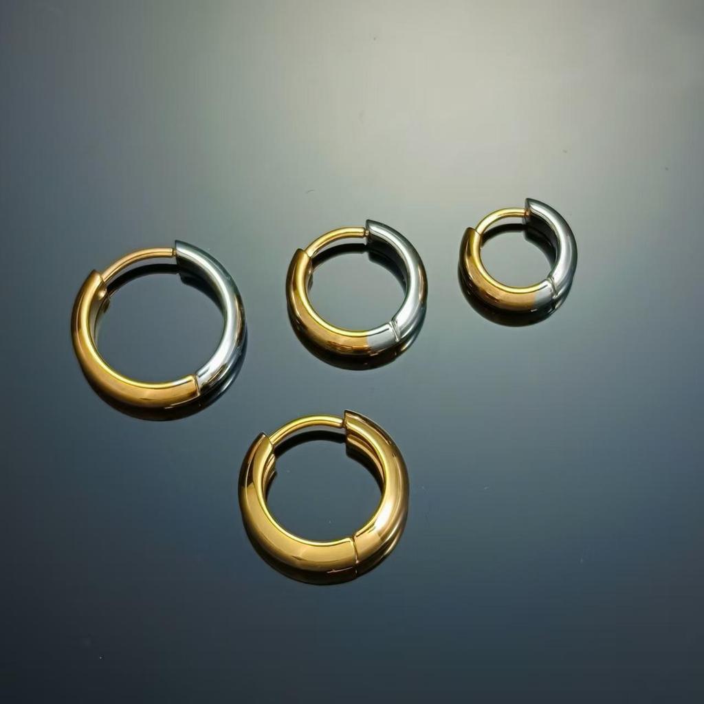 Elegant 2025 Stainless Steel Hoop Earrings for Women - Light Luxury, High-End Design, Colorfast, Stylish, and Timeless.