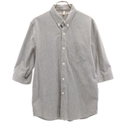 GAIJIN MADE Made In Japan Five-quarter Sleeve Seersucker Button Down Shirt Men's Used