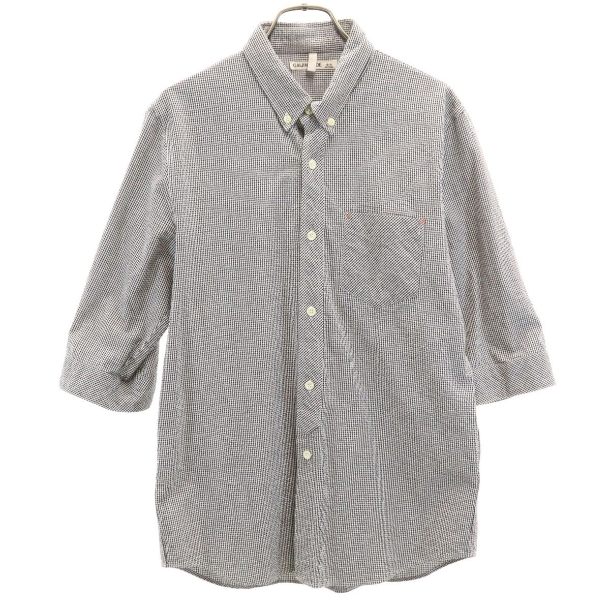 

GAIJIN MADE made in Japan Five-quarter sleeve Seersucker Button down shirt Men s Used
