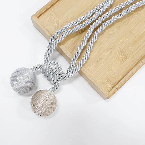 2 Pezzi Corda per Tende, Decorativa Annodatura Fatta a Mano, Cordini per Tenere Aperte le Tende per Soggiorno Camera da Letto Finestra Tende Trasparenti