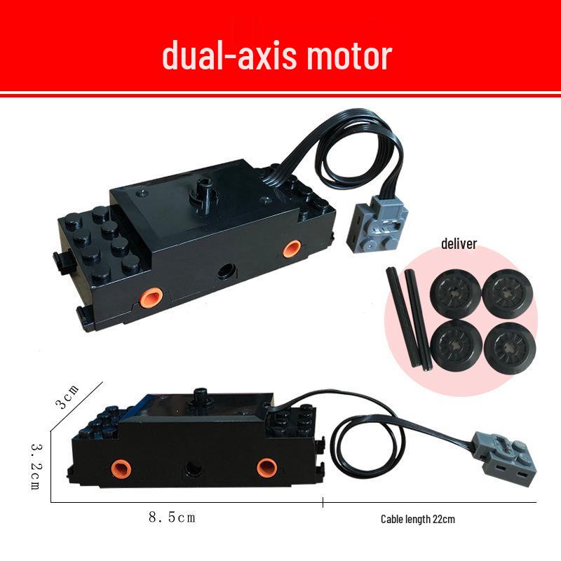 Electric Motor Battery Box & Receiver for Toy Car Building Blocks