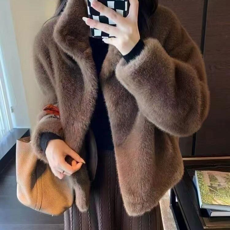 

Women s Short Stand Collar Winter Coat - Fashionable and Simple in Rice Apricot, White, Black, or Dark Coffee M (110-130 jin)