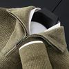 Men's High-End All-Wool Thickened Half-Zip Sweater for Autumn and Winter