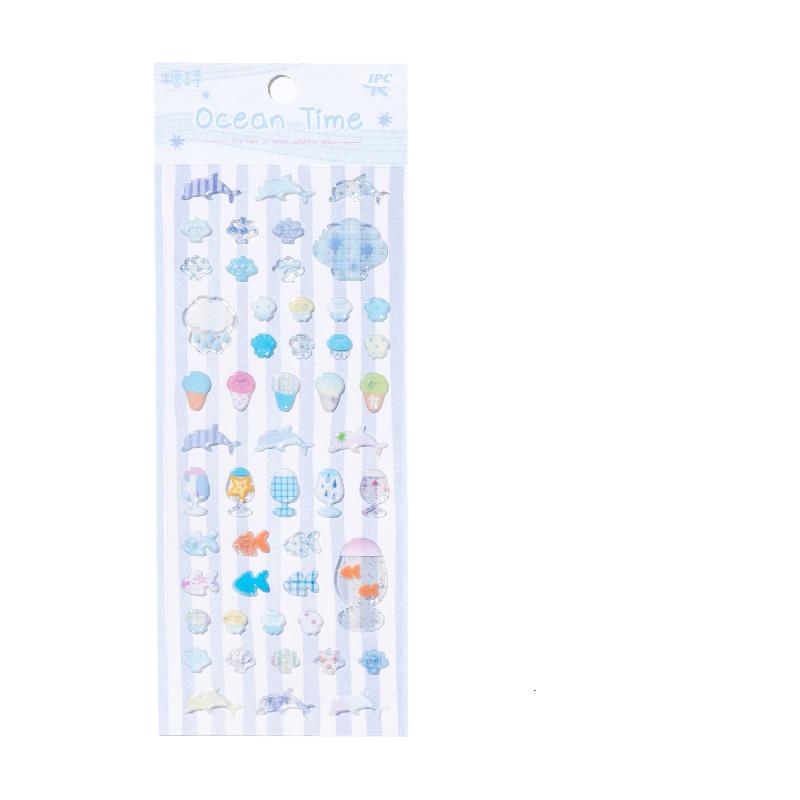 1/4Pcs 3D Stickers Olden Ocean Clover Star Cute Stickers DIY Craft Scrapboo Journal Phone Cases Hand Account Decorative Stickers