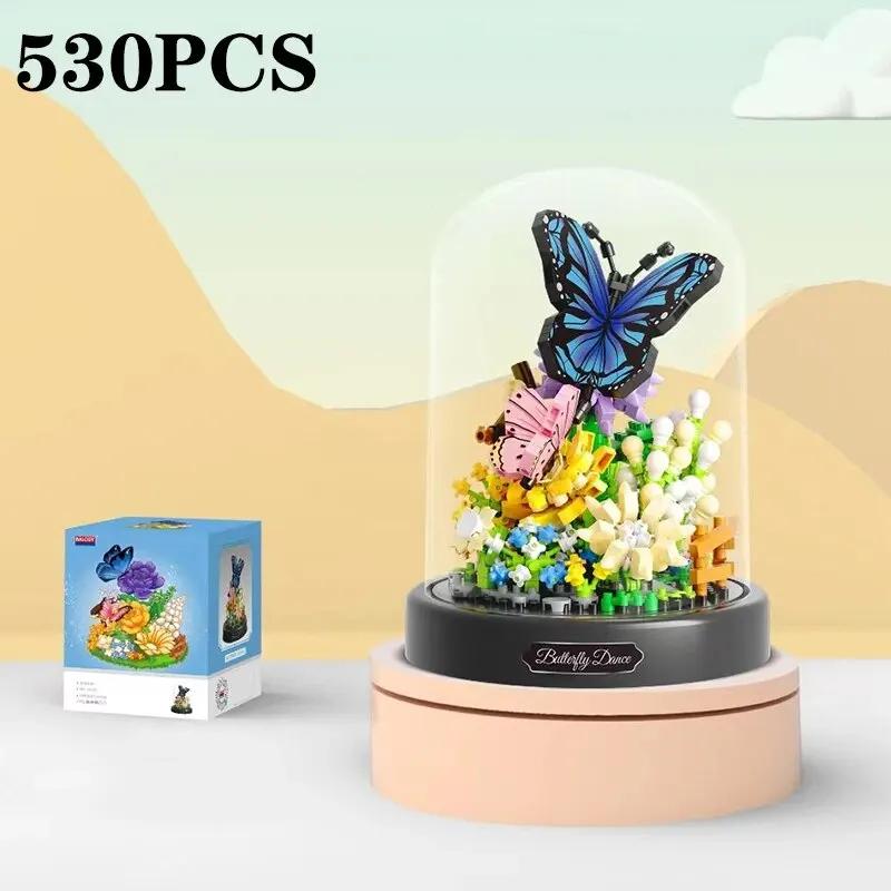 Creactive Mini particles with dust cover toy building blocks Bee butterfly Dragonfly Mantis  insect series desktop decoration