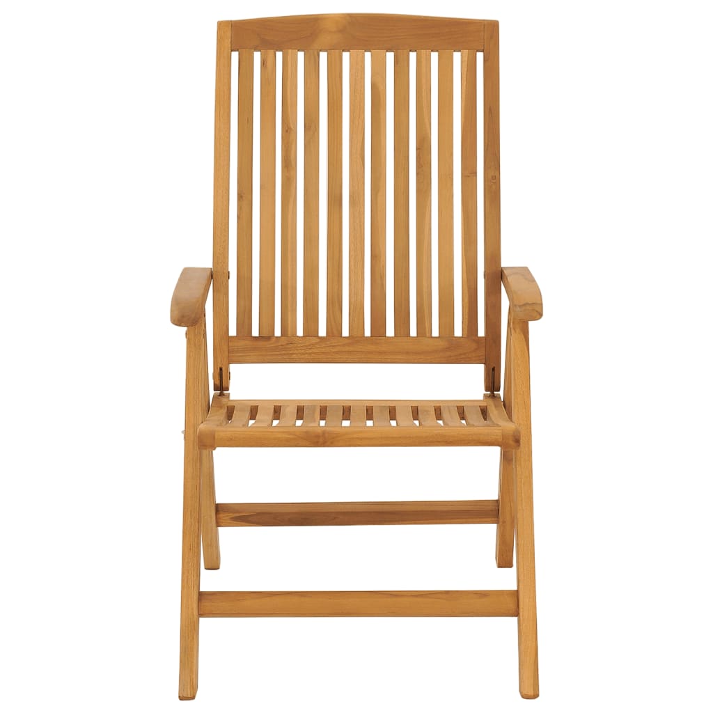 Sillas de Jardín 2 uds Ajustables Madera Maciza de Teca