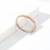 Ins Style Simple 2mm Full Diamond Titanium Ring for Women Can Be Stacked Wear Single Tail Ring Teenage Girls' Jewellery Accessories