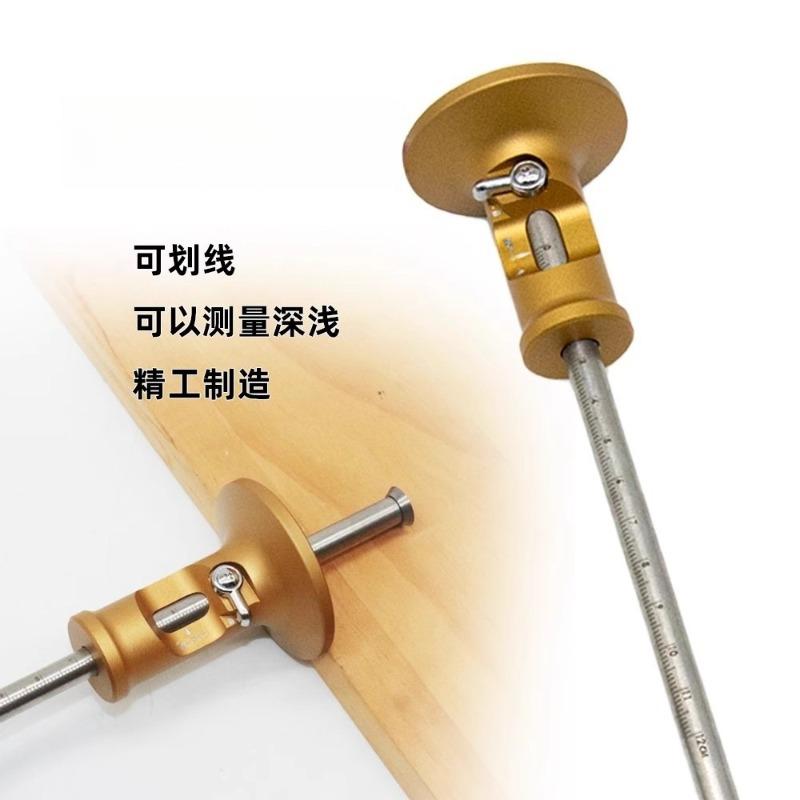 Wheel Marking Gauge Fine Tuning Woodworking Marking Scriber Kit Solid Metal Bar Wood Scribe Tool for Carpenter