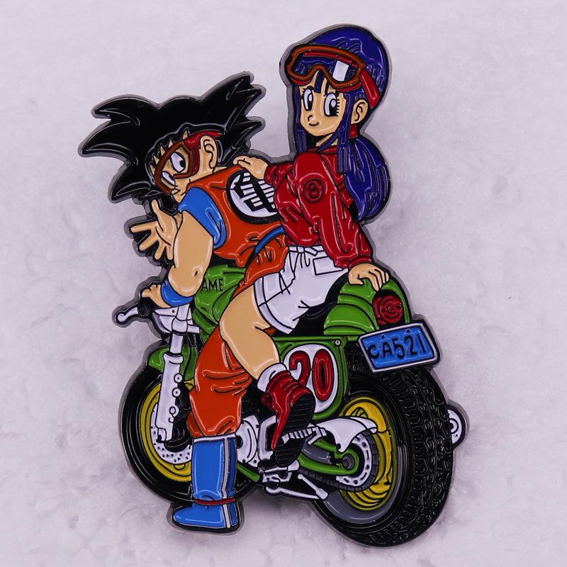 Dragon Ball Goku & Chi-Chi Couple Brooch Badge Gift