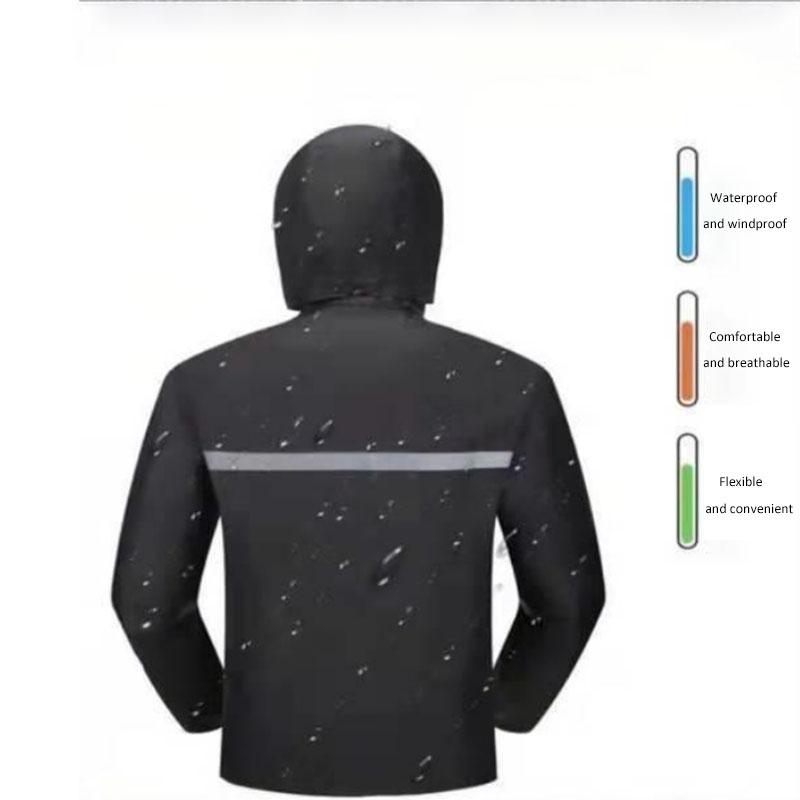 Raincoat and Rainpants Suit Bicycle Motorcycle Takeout Riding Reflective Full Body Weatherproof Same Style for Men and Women
