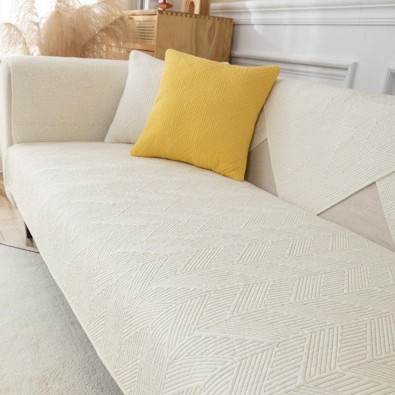 Pure Cotton Sofa Cushion, Universal In All Seasons, Washed Non-Slip Fabric, Nordic Simple Cotton Combination, All-Inclusive, Universal Armrest Towel