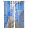CHEFCHAOUEN MAROKKO Tüll Durchsichtige Vorhänge für Wohnzimmer Schlafzimmer Küche Voile Organza Fenster Vorhänge