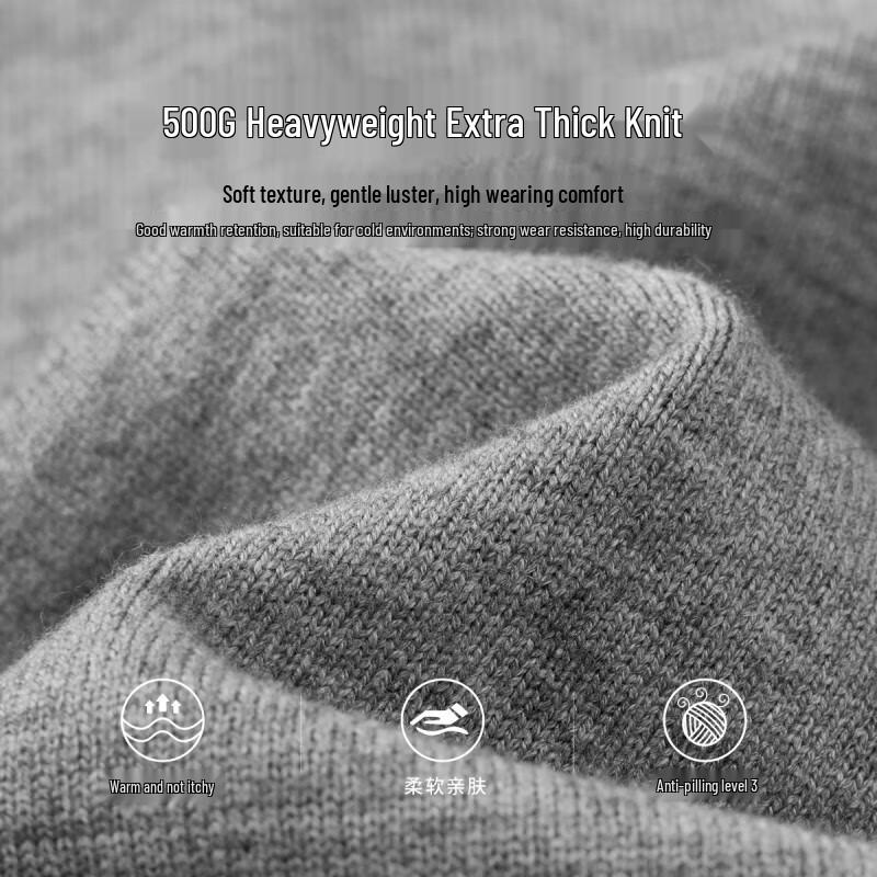 Shanshan Men's Gray V-Neck Pullover Sweater