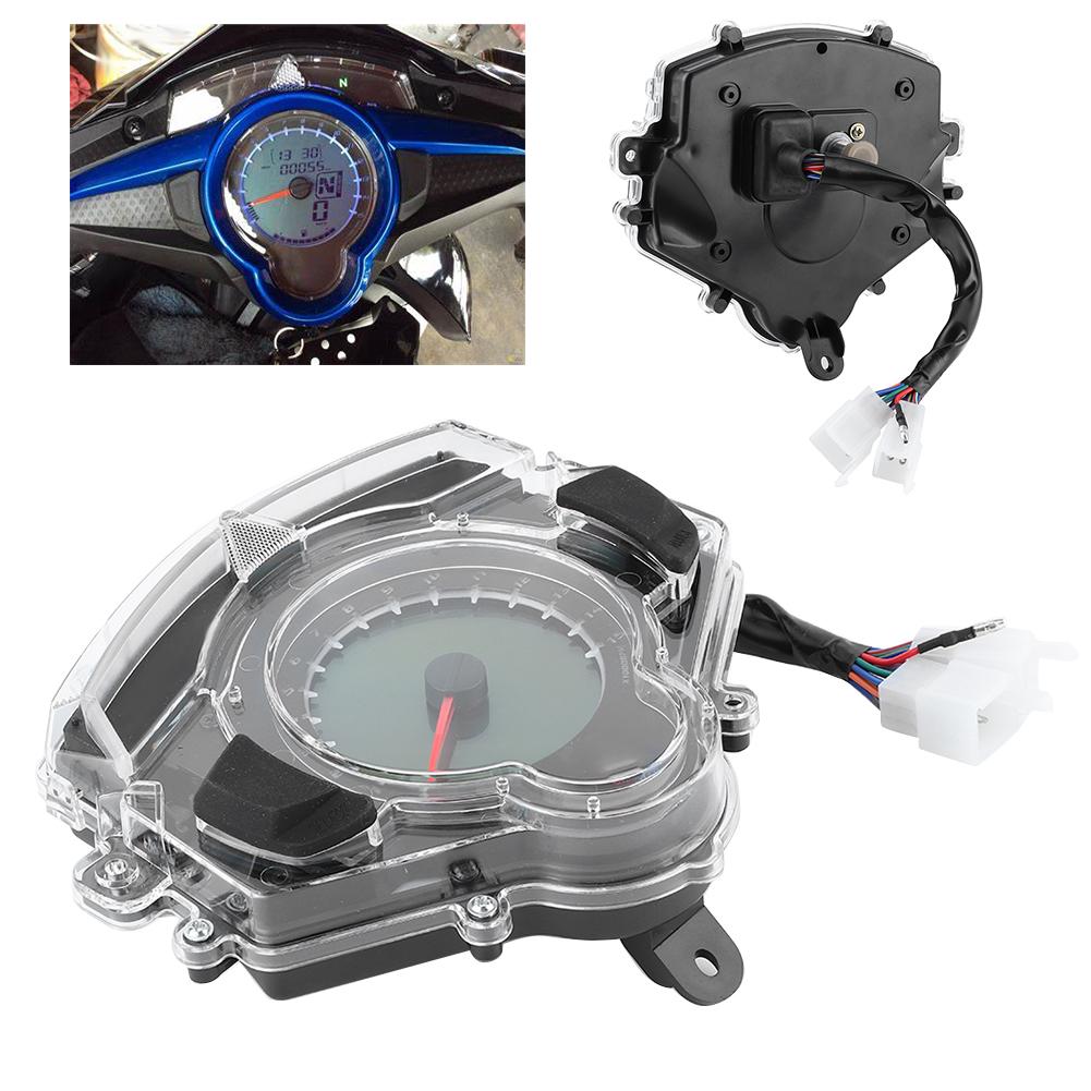 Multifunktions-Motorradinstrument 15000 U/min 7 Farben LCD Digitaler Tacho Drehzahlmesser Passend für Yamaha LC135