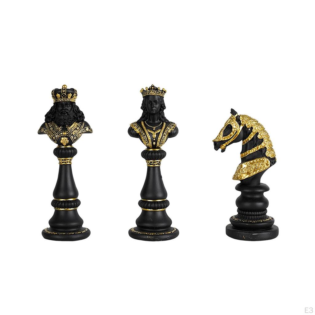 Figurka z żywicy w kształcie szachownicy, artystyczna, dekoracyjna, unikalna, rzemieślnicza, ozdoba stołowa, rzeźba do domu