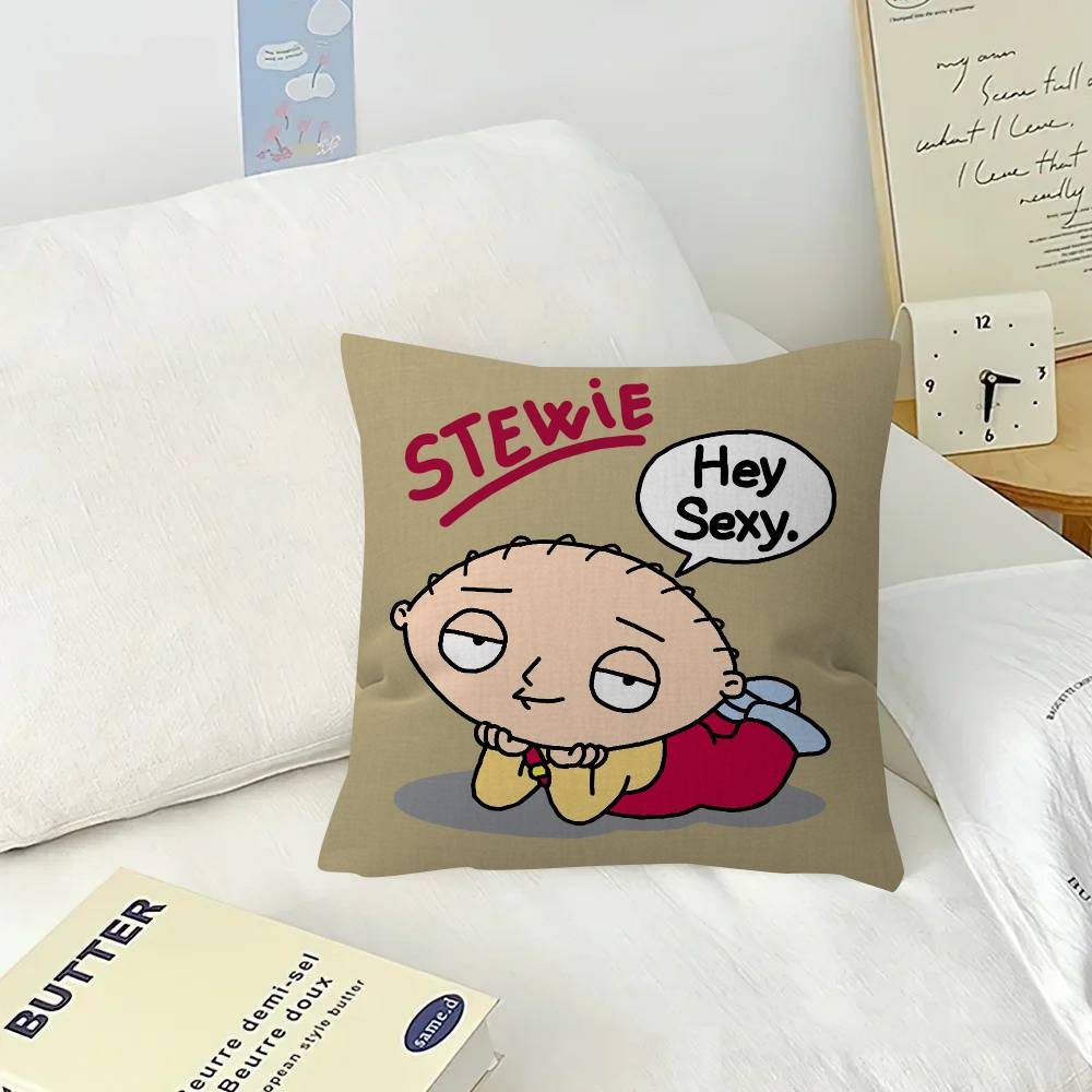 Cartoon Stewie cute fun Pillow Cover for Bedroom Room and Living Room Sofa Decorative Cushion Cover