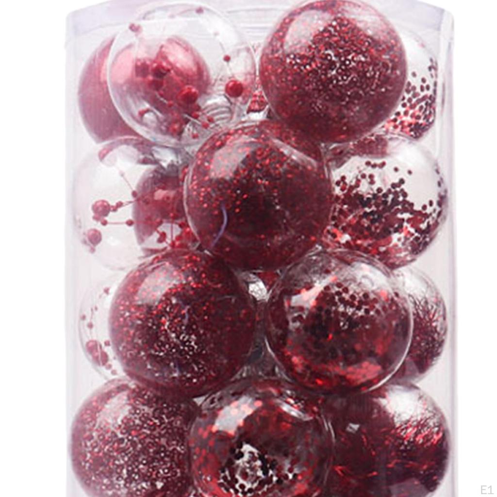 30 Pieces Christmas Ball Ornaments Shatterproof Festival Layout Baubles Xmas Tree