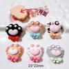 10 Pcs New Resin Cute Cartoon Bow Knot Cat Paw Flat Bottom Scrapbook Diy Jewelry Hair Clips Phone Case Ornament Accessories A97
