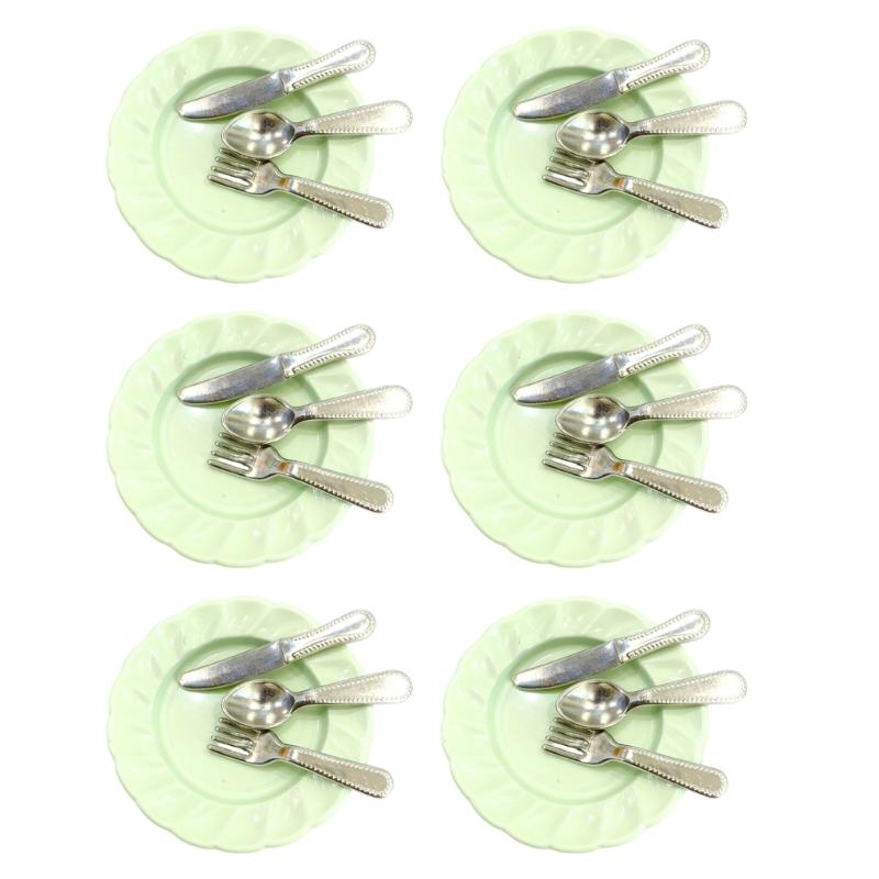 Miniature Cutlery Set Model Figure For 1/12 Doll House Landscape Accessories Detailed Realistic Kitchen Decoration Items