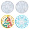 Xmas-Tree Coaster Epoxy Resin Mould Snowflake Cup Mat Silicone Mold Home-Decor