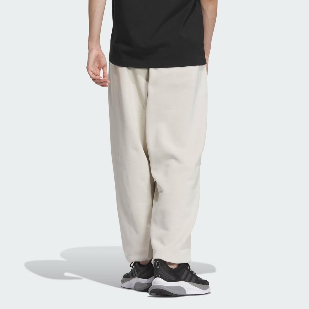 Adidas Logo Pants Solid Color Logo Label Thickened And Fleece Lined Elastic Cuff Loose Fit Knitted Sweatpants Unisex IV7602