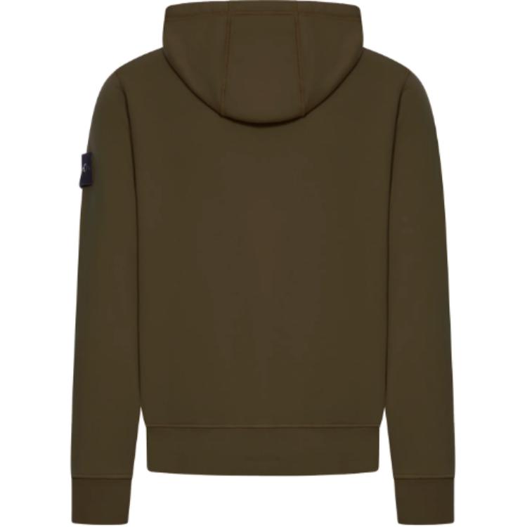 Stone Island Hooded Zip Logo Patch Long Sleeve Jacket Men jackets Brown K1S1561000-42S0051-V0054