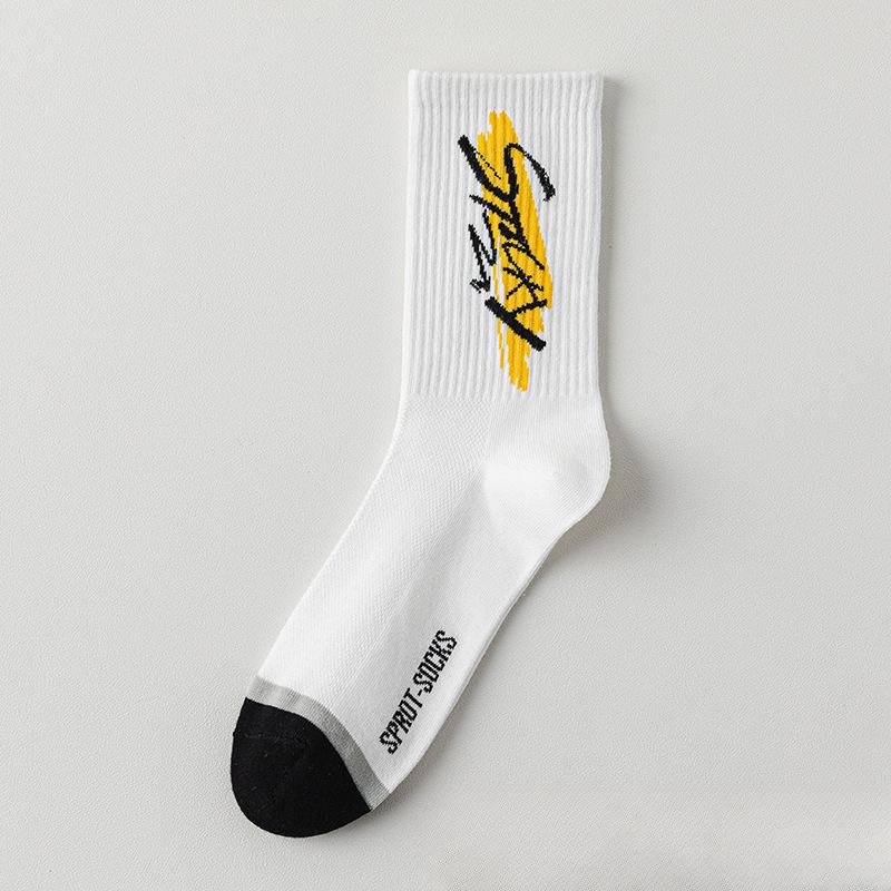 5 Pairs of Men's Summer Thin Wearable Cotton Deodorant Sweat Absorption Mesh Breathable Tube Socks